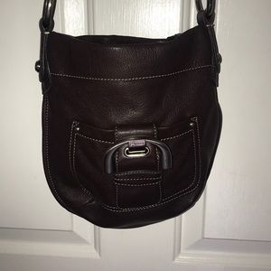 B makowsky 100% leather crossbody hand bag purse